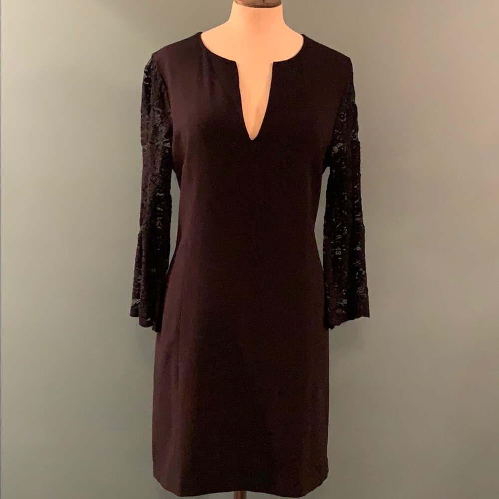 BCBGMAXARZIA Brigitte Lace-Sleeve Dress